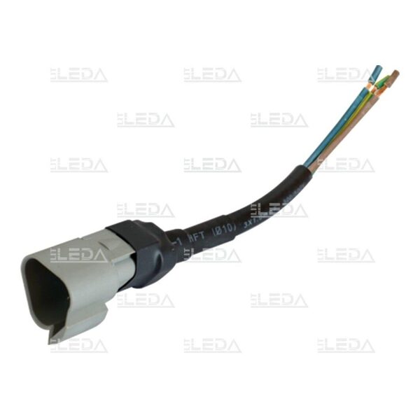 savienotājs, 3 tapas, ar vadu