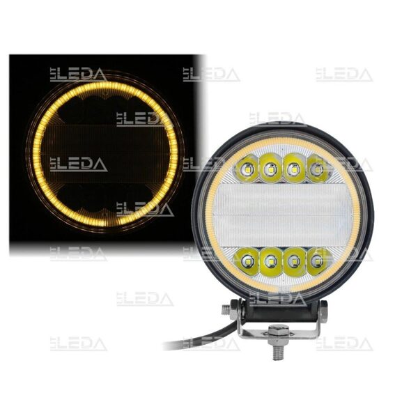 LED Darba lampa 30W (Combo beam, yellow angel eye) EMC